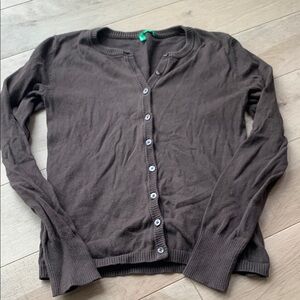 Benetton Women's Brown Cardigan Sweater